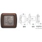 
Platine couvre-vis simple marron 

