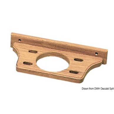 Porte-verre/brosse teck 206x89x37 mm | EAN 8033137173899 Ref 71.602.09