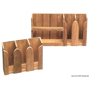 Range-assiettes teck 490x106x228 mm | EAN 8033137173851 Ref 71.602.03