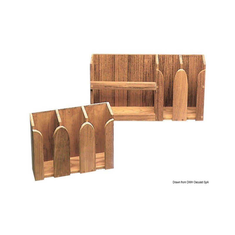 
Range-assiettes teck 490x106x228 mm 
