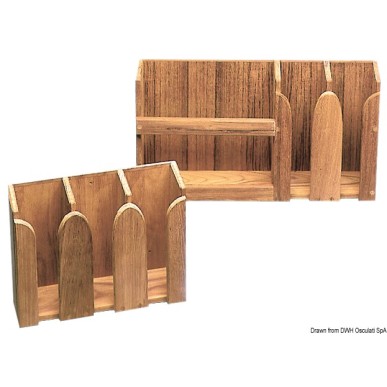 Range-assiettes teck 490x106x228 mm | EAN 8033137173851 Ref 71.602.03