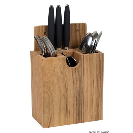 Porte-couverts teck ARC 150x210x80 mm | EAN 8033137173936 Ref 71.602.15