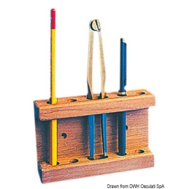 Porte-crayons/compas teck 115x25x75 mm | EAN 8033137173967 Ref 71.602.33