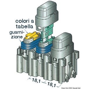 Porte-fusibles + capuchon composer| EAN 8033137085932 Ref 14.117.04
