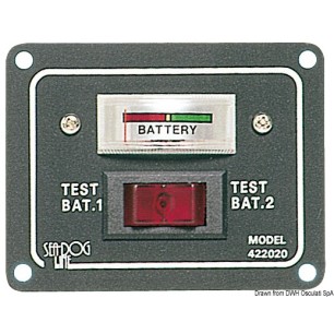 Panneau - test 2 batteries activable par interrupteur| EAN 8033137001253 Ref 14.100.02