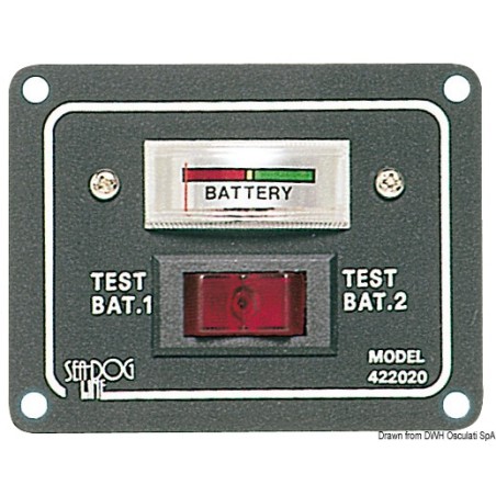 Panneau - test 2 batteries activable par interrupteur| EAN 8033137001253 Ref 14.100.02