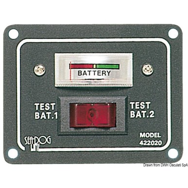 Panneau - test 2 batteries activable par interrupteur| EAN 8033137001253 Ref 14.100.02