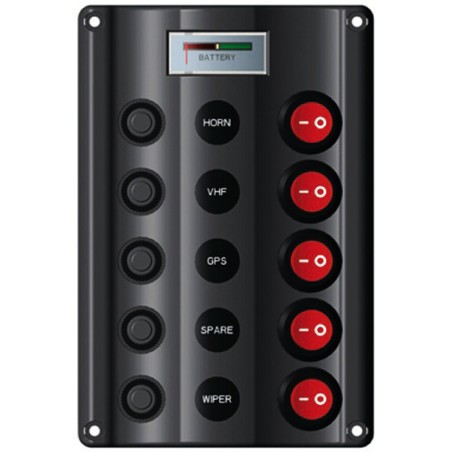 Tableau électrique Wave Design + interrupteurs bascule LED| EAN 8033137054228 Ref 14.104.07