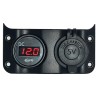 
Voltmètre 3/30 V + prise USB double 
