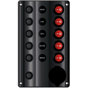Tableau électrique Wave Design + interrupteurs bascule LED| EAN 8033137054235 Ref 14.104.06