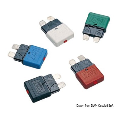 Fusibles fiche réarmables 12/24 V| EAN 8033137085611 Ref 14.005.05