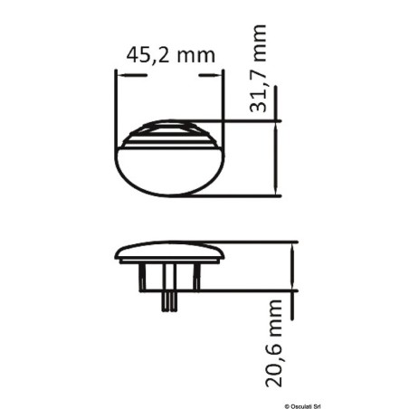 Lumières de courtoisie LED encastrement OSCULATI| EAN 8033137224515 Ref 13.887.11