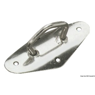Fixation de tangon inox sur base courbée verticale| EAN 8033137167089 Ref 60.530.90