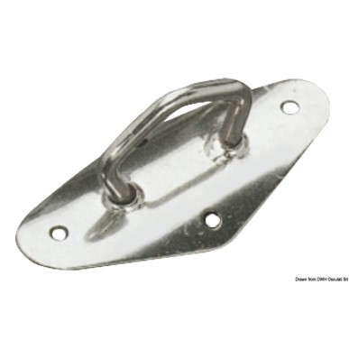 Fixation de tangon inox sur base courbée verticale| EAN 8033137167089 Ref 60.530.90