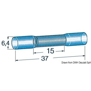 Gaine pré-isolée thermorétractable jonction étanche de 2 câbles| EAN 8033137086830 Ref 14.186.50