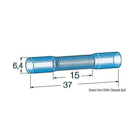 Gaine pré-isolée thermorétractable jonction étanche de 2 câbles| EAN 8033137086830 Ref 14.186.50