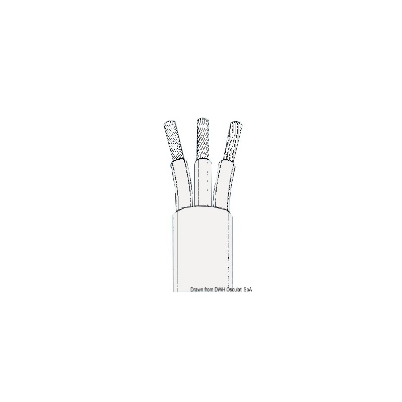 
Câble électrique tripolaire gris clair 2,5 mm² 
