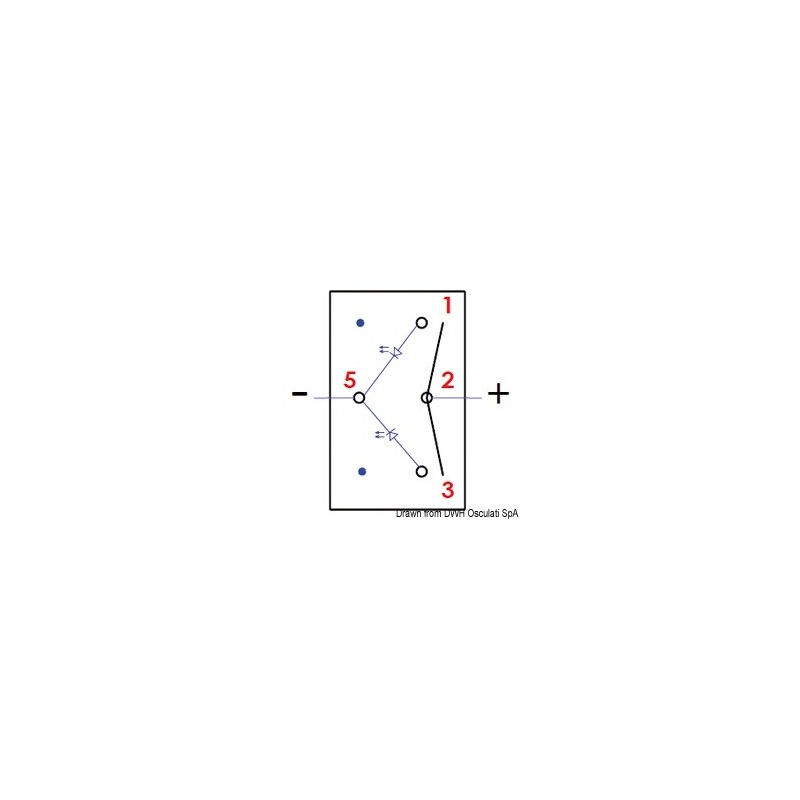 
Interrupteur bascule Marina R ON-OFF-ON 2 circuits 
