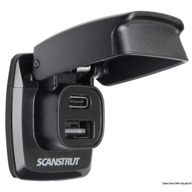 Prises USB-A+ USB-C étanches SCANSTRUT Flip Pro| EAN 8033137204531 Ref 14.195.80