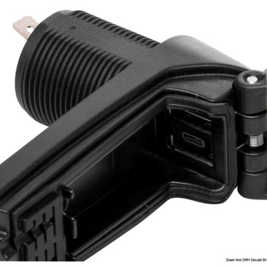 Prise + câble USB étanches IPx6| EAN 8033137204524 Ref 14.195.68