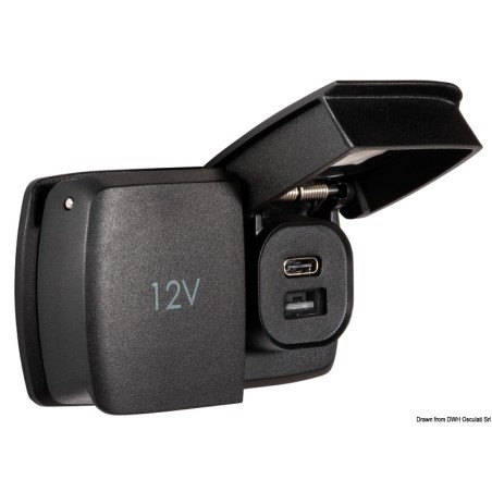Prises USB-A+ USB-C étanches SCANSTRUT Flip Pro Ref 14.195.82
