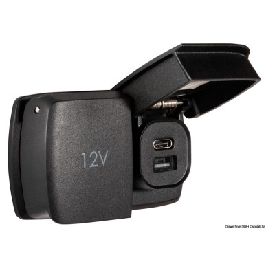 Prises USB-A+ USB-C étanches SCANSTRUT Flip Pro Ref 14.195.82