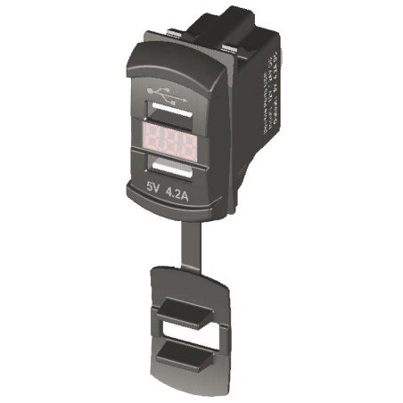 Prise de courant + double USB| EAN 8033137054846 Ref 14.195.61