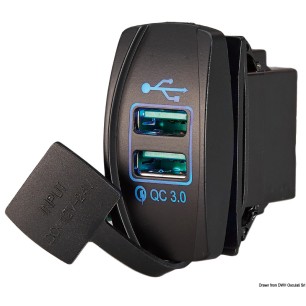 Prise de courant + double USB Ref 14.195.59