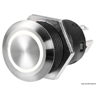 Interrupteur FLAT inox| EAN 8033137089619 Ref 14.215.05