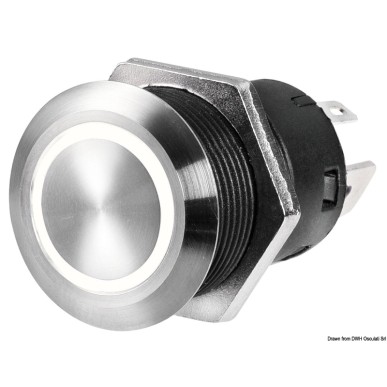 Interrupteur FLAT inox| EAN 8033137089619 Ref 14.215.05