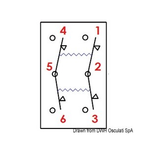 Interrupteur bascule étanche IP56 Marina R II double LED| EAN 8033137205033 Ref 14.298.03