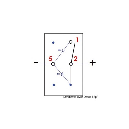 Interrupteur bascule étanche IP56 Marina R II double LED| EAN 8033137205019 Ref 14.298.01