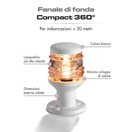 Feu de mouillage Compact 360+| EAN 8033137091179 Ref 14.412.00