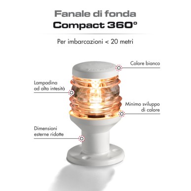 Feu de mouillage Compact 360+| EAN 8033137091179 Ref 14.412.00
