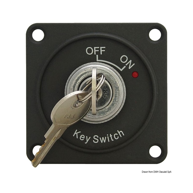 
Interrupteur ON-OFF avec clé et témoin LED 
