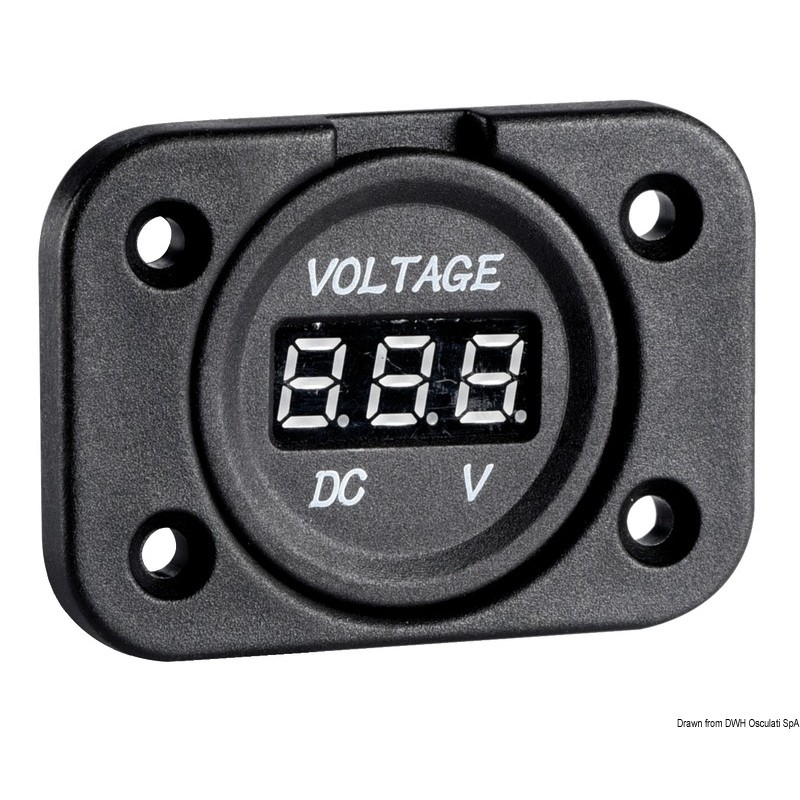 
Voltmètre numérique 8/32 V  encastrer 
