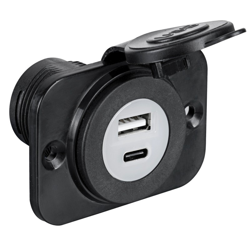 
Prise USB standard + micro 

