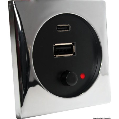 Prise USB A+C| EAN 7332640006252 Ref 14.494.03