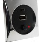 
Prise USB 5 V chromée 
