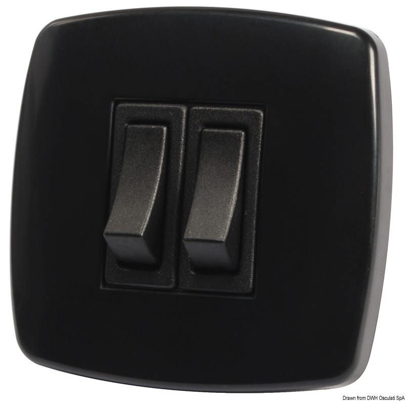 
Interrupteur Contemporary N. 2 noir 
