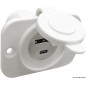 
Prise USB Type-A + Type-C blanc 
