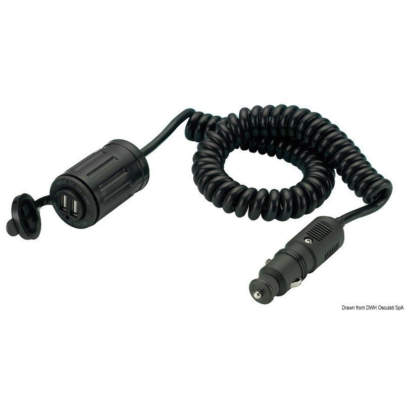 
Double USB + micro USB + prise courant 8 A 
