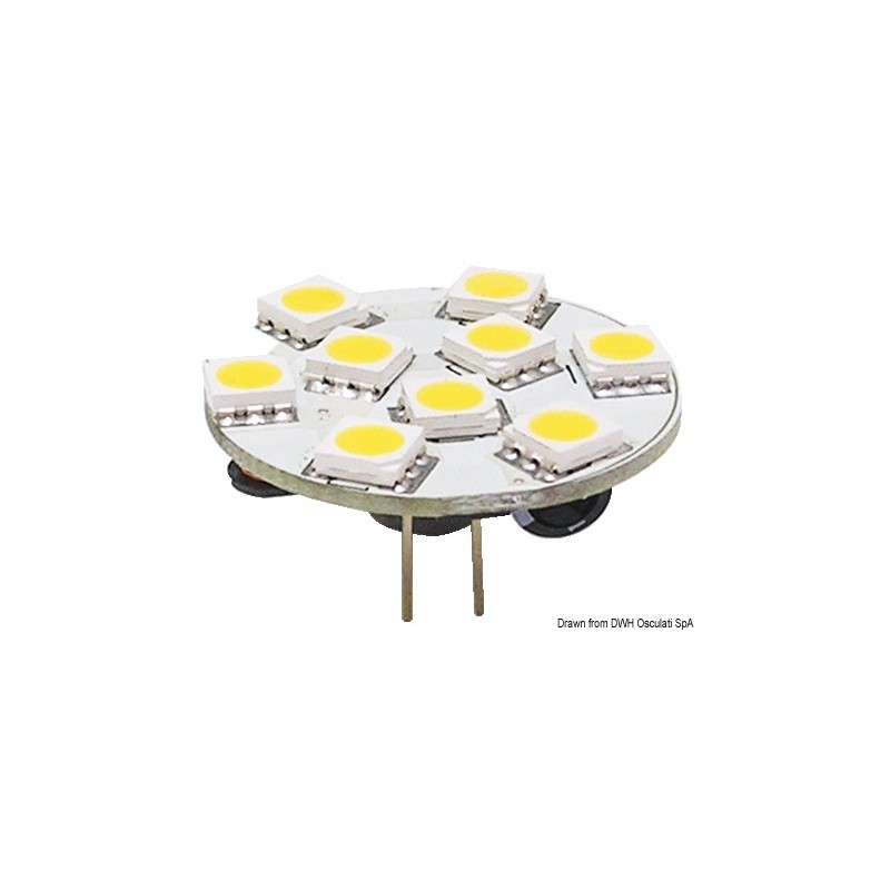 
Ampoule LED SMD G4 12/24V fixation arrière Ø 24mm 
