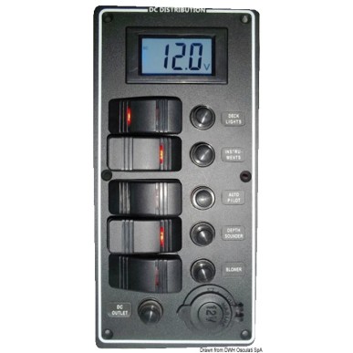 Panneau électrique série PCAL + voltmètre numérique 9/32 V| EAN 8033137038730 Ref 14.863.05