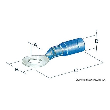 Œillets pré-isolés + gaine thermorétractable| EAN 8033137196508 Ref 14.800.01