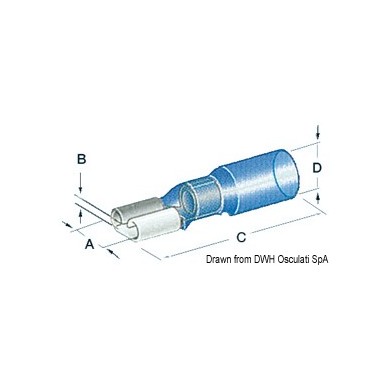 Cosses faston pré-isolées thermorétractables étanches 6,3 mm| EAN 8033137092244 Ref 14.798.01