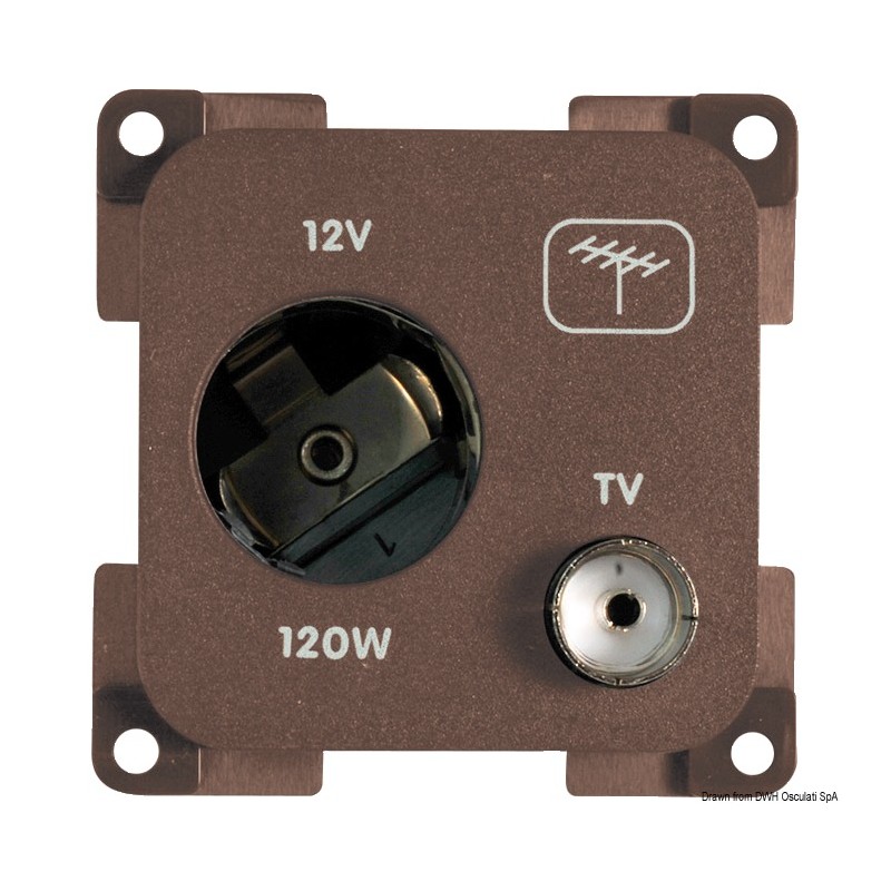 Prise pour antenne TV marron
Prise pour antenne TV marron
