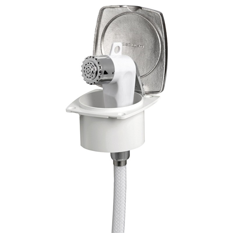 
Boîtier douche inox New Edge tuyau PVC 2,5 m 
