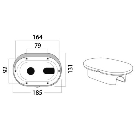 Boîte de douche ovale + mitigeur+ douche bouton-poussoir Desy| EAN 8033137190780 Ref 15.240.33BU