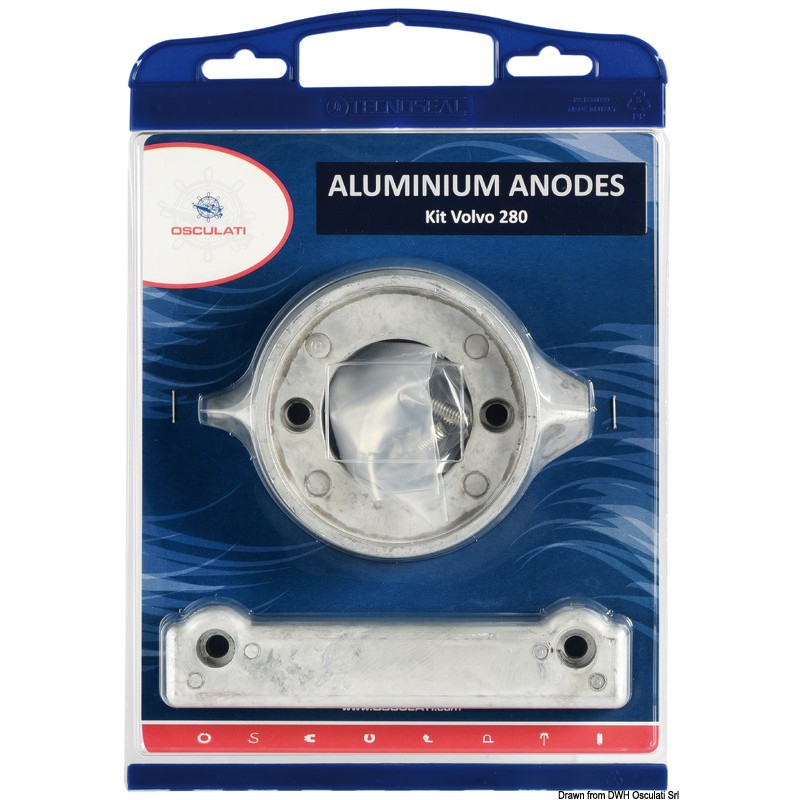 
Kit anode pour moteurs Volvo 280 magnésium 
